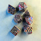 Captain America-American Anime Hero Series 7 piece Metal Dice Set