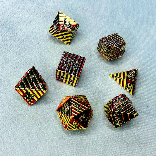 Iron Man-American Anime Hero Series 7 piece Metal Dice Set