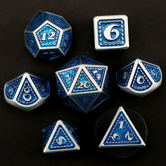 Arrow of Magic Elements-Mystic Warrior Series 7 piece RPG Metal Dice Set Angle Dice