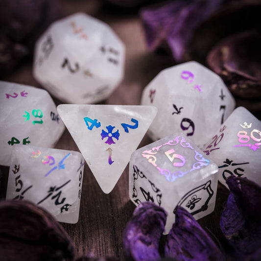 Frost Nova - Elemental Mage Collection 7 Piece Gemstone Dice Set