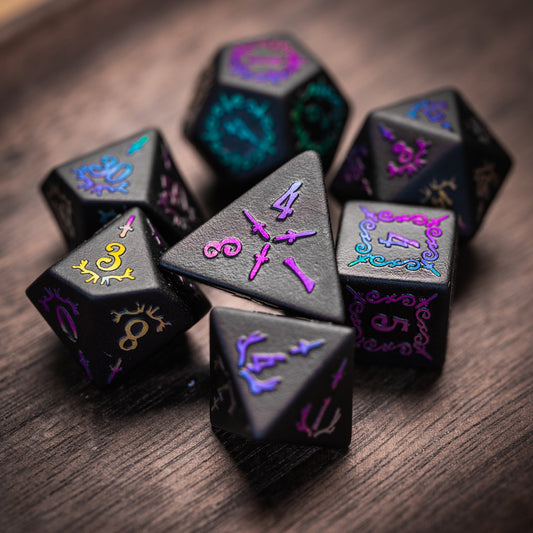 Dark Prisoner - Sorcerer Series 7 Piece Gemstone Dice Set