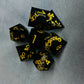 Death Spells-Dark Wizard Dual Elements Series 7 Piece RPG Dice Set Angle Dice