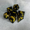 Death Spells-Dark Wizard Dual Elements Series 7 Piece RPG Dice Set Angle Dice