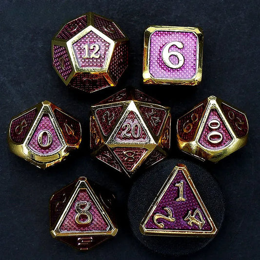 Single/Dual Elemental Air Combat Skills-Monk Series 7 Piece RPG Metal Dice Set - AngleDice