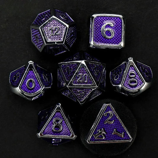 Single/Dual Elemental Air Combat Skills-Monk Series 7 Piece RPG Metal Dice Set - AngleDice