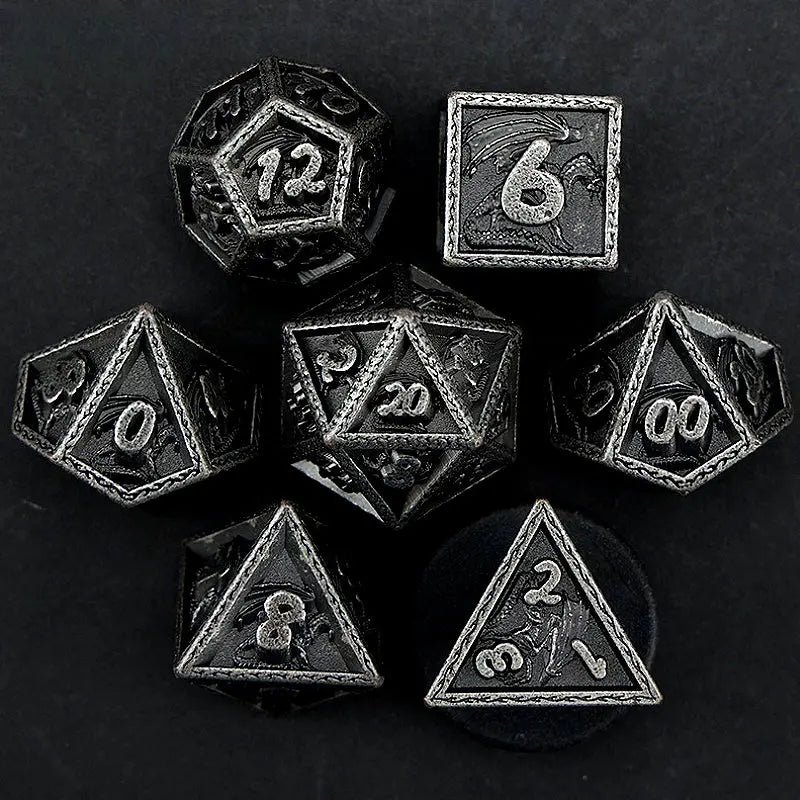 Elemental Dragon Power-Dragon Ranger Series 7 piece RPG Metal Dice Set Angel Dice