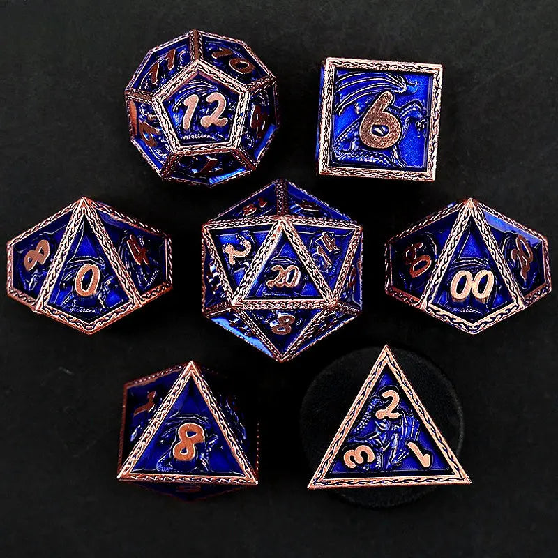 Elemental Dragon Power-Dragon Ranger Series 7 piece RPG Metal Dice Set Angel Dice