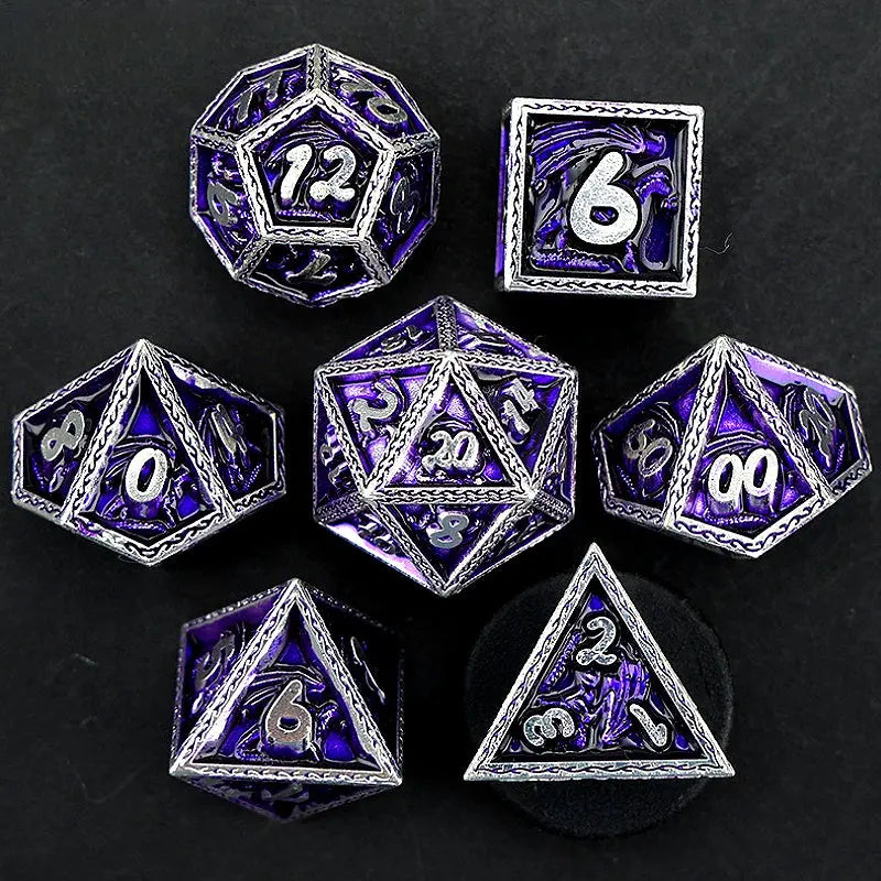 Elemental Dragon Power-Dragon Ranger Series 7 piece RPG Metal Dice Set Angel Dice