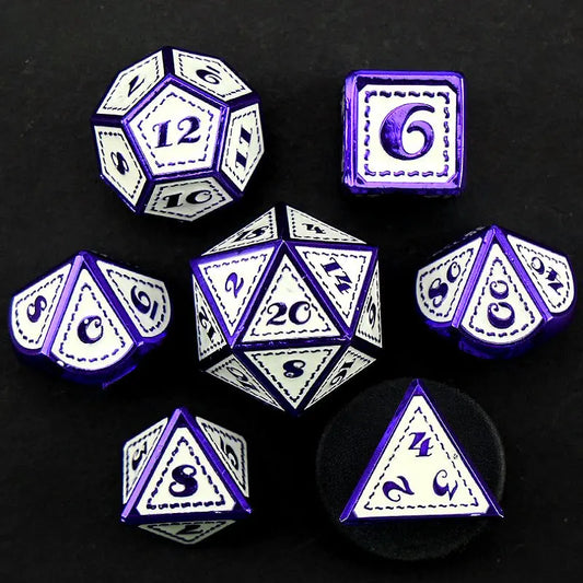 Holy Power-Paladin Series 7 piece Metal Dice Set - AngleDice