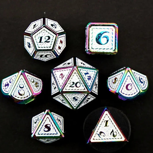 Holy Power-Paladin Series 7 piece Metal Dice Set - AngleDice