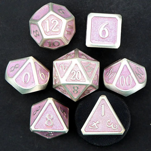 Power of Faith in the Gods-Priest Series 7 piece Metal Dice Set Angle Dice