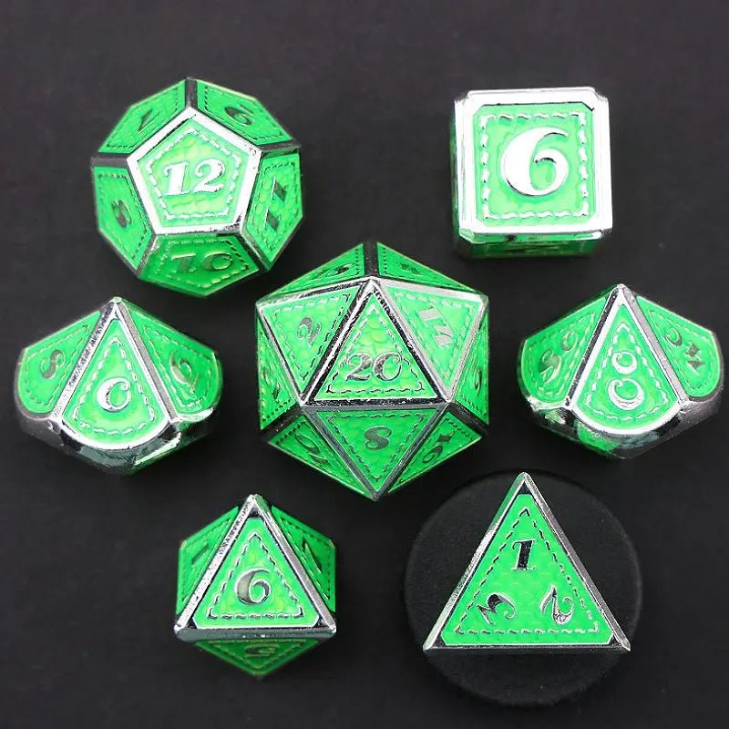 Arrow of Magic Elements - Mystic Warrior Series 7 piece RPG Metal Dice Set - AngleDice - 