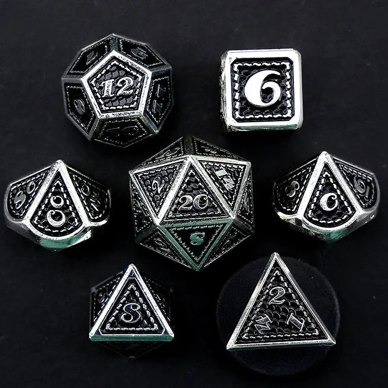 Arrow of Magic Elements - Mystic Warrior Series 7 piece RPG Metal Dice Set - AngleDice - 