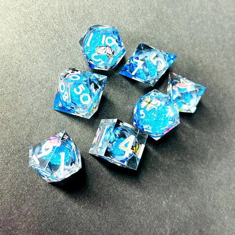 Control the Quicksand - Elven Mage Series Sand Elves Exclusive 7 piece RPG Dice Set - AngleDice - 