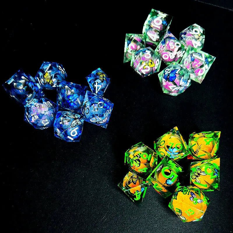 Control the Quicksand - Elven Mage Series Sand Elves Exclusive 7 piece RPG Dice Set - AngleDice - 