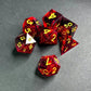 Death Spells - Dark Wizard Dual Elements Series 7 Piece RPG Dice Set - AngleDice - 