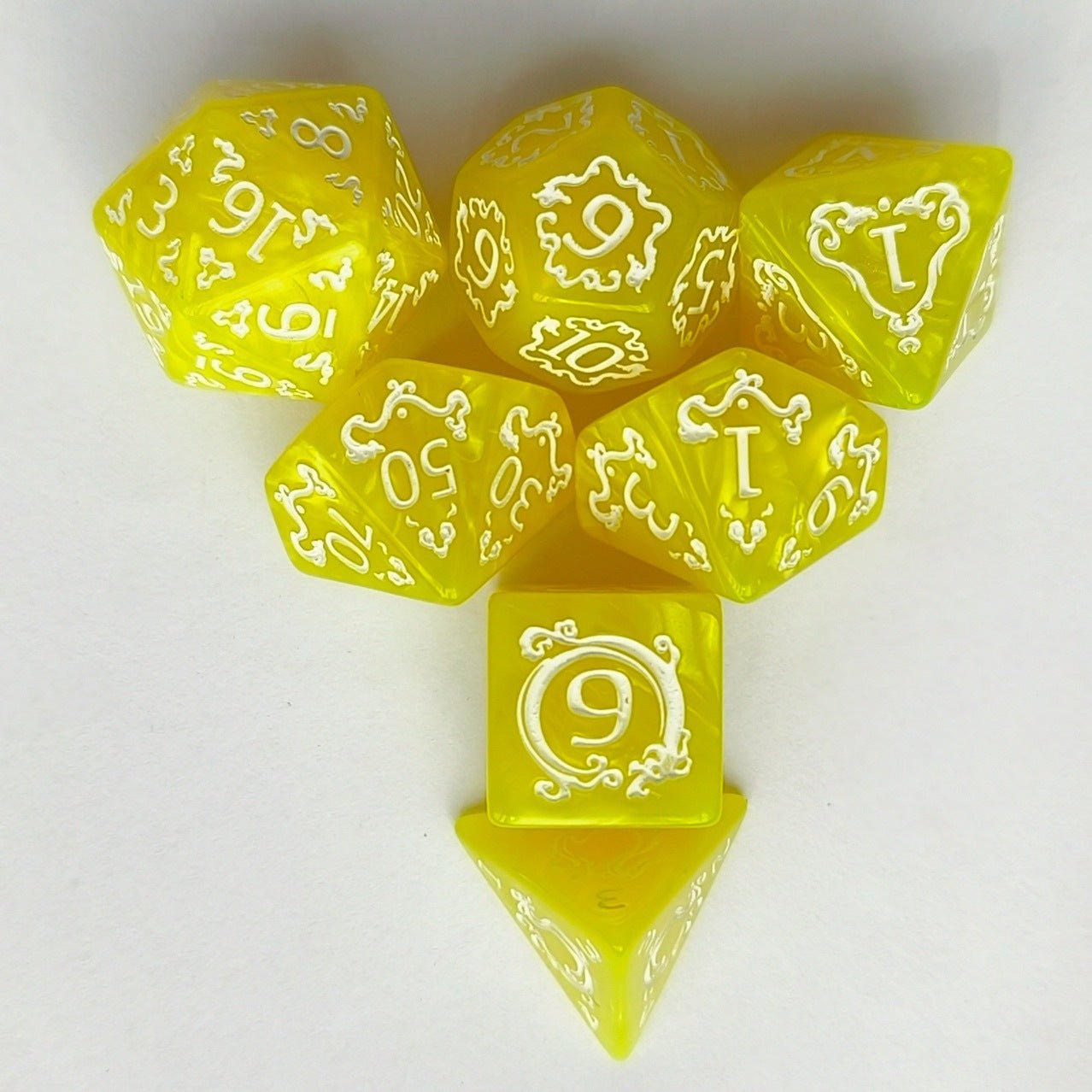 Dragon Power - Dragon Warlock Series 7 piece resin dice set - AngleDice - 