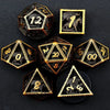 Dragon's Call - Dragon Wizard Series 7 piece RPG Hollow Metal Dice Set - AngleDice - 