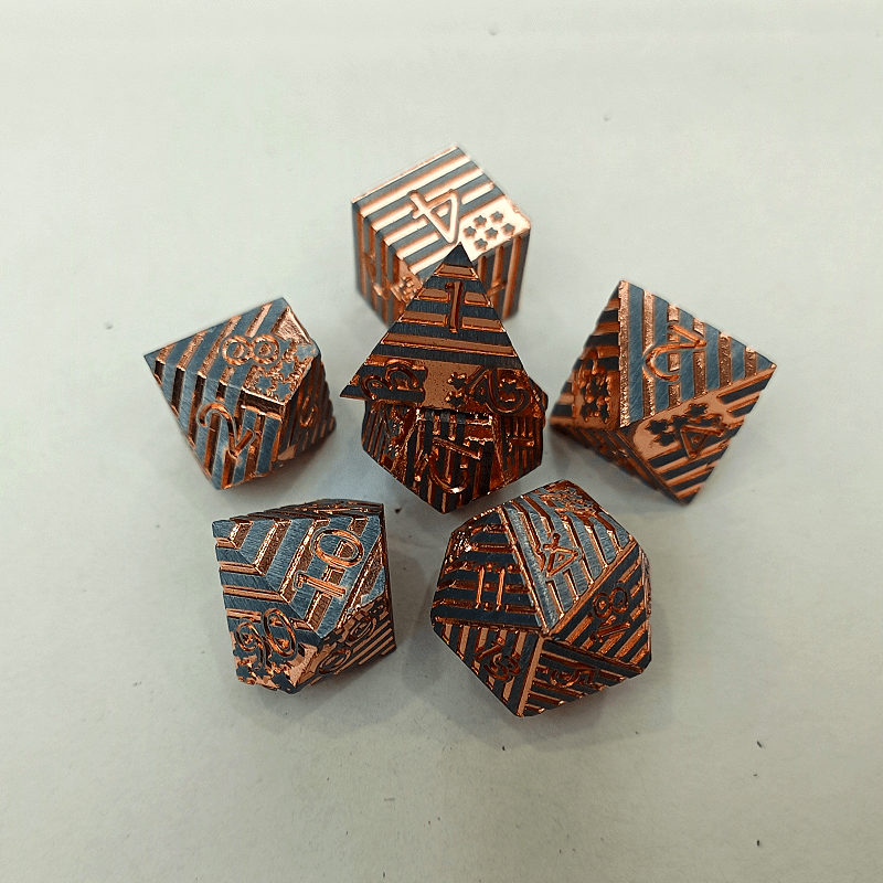 Energy Element Absorption - Elemental Man Series 7 Piece Metal Dice Set - AngleDice - 