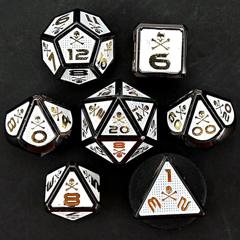 Holy Death Spells - Death Priest Series 7 Piece RPG Metal Dice Set - AngleDice - 