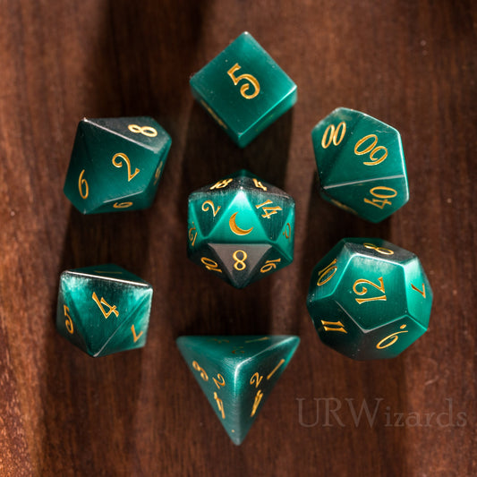 Summon Woodland Goblins - Druid Collection 7 Piece Gemstone Dice Set