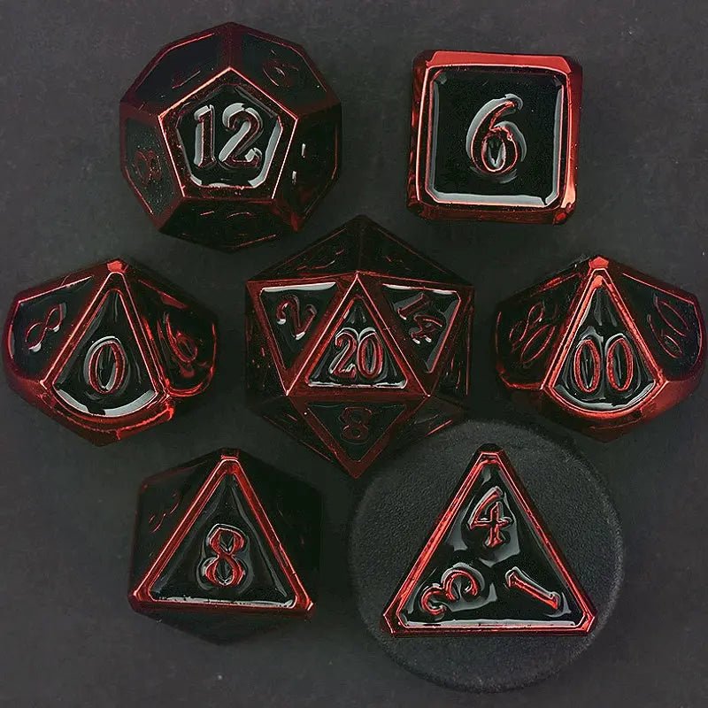 Magic Elf - Elf Warlock Series 7 piece RPG Metal Dice Set - AngleDice - 