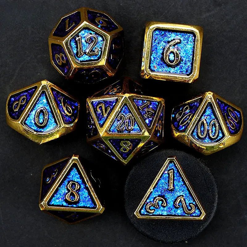 Magic Elf - Elf Warlock Series 7 piece RPG Metal Dice Set - AngleDice - 