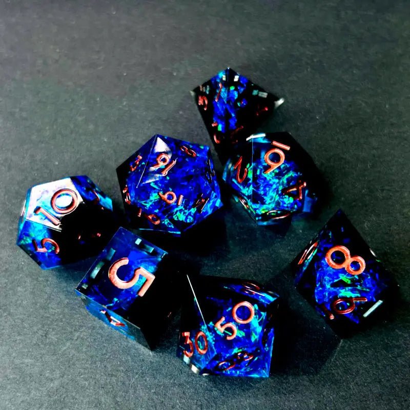 Multi element Attack - Dual Element Wizard Series 7 piece RPG Dice Set - AngleDice - 