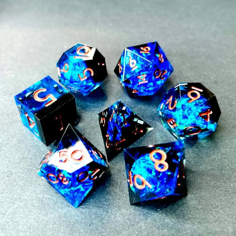 Multi element Attack - Dual Element Wizard Series 7 piece RPG Dice Set - AngleDice - 