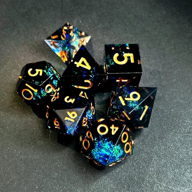 Multi element Attack - Dual Element Wizard Series 7 piece RPG Dice Set - AngleDice - 