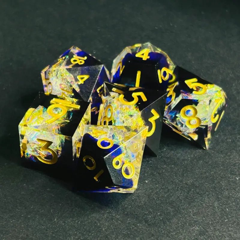 Multi element Attack - Dual Element Wizard Series 7 piece RPG Dice Set - AngleDice - 