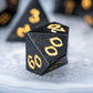 One Finger of Death - Wizard Series 7 Piece Wooden Dice Set - AngleDice - 