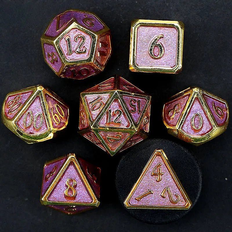 Power of Faith in the Gods - Priest Series 7 piece Metal Dice Set - AngleDice - 