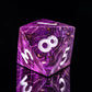 Purple Flame Storm - Mage Series 7 Piece Wooden Dice Set - AngleDice - 