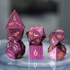 Purple Inflammation Charming Song - Traveling Poet Series 7 Piece Wooden Dice Set - AngleDice - ZXMYL - 1