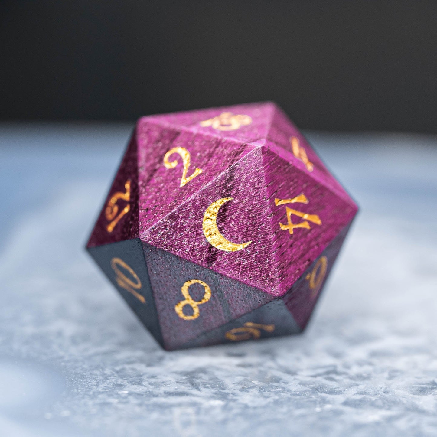 Purple Inflammation Charming Song - Traveling Poet Series 7 Piece Wooden Dice Set - AngleDice - ZXMYL - 2