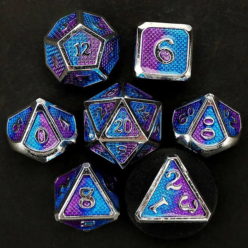 Single/Dual Elemental Air Combat Skills - Monk Series 7 Piece RPG Metal Dice Set - AngleDice - 