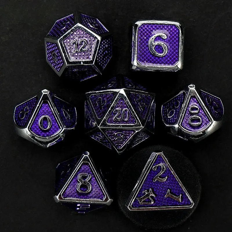 Single/Dual Elemental Air Combat Skills - Monk Series 7 Piece RPG Metal Dice Set - AngleDice - 