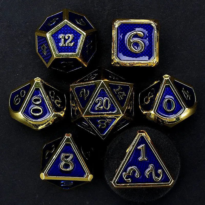 Single/Dual Elemental Air Combat Skills - Monk Series 7 Piece RPG Metal Dice Set - AngleDice - 