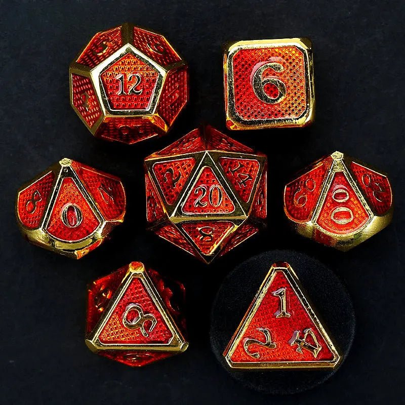 Single/Dual Elemental Air Combat Skills - Monk Series 7 Piece RPG Metal Dice Set - AngleDice - 