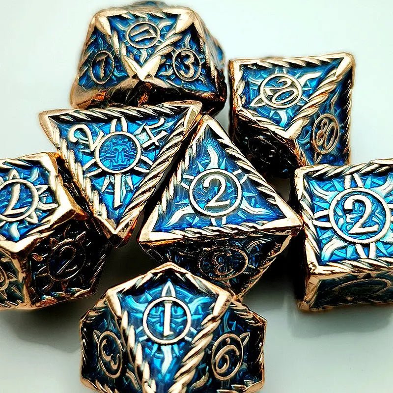 The power of music - Bard Series 7 piece RPG Metal Dice Set - AngleDice - 