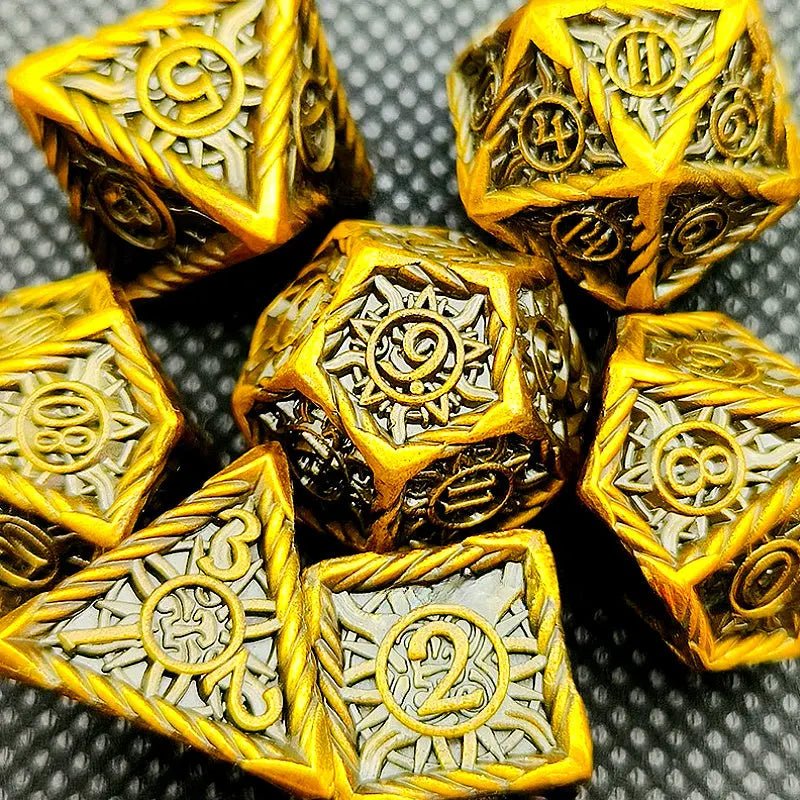 The power of music - Bard Series 7 piece RPG Metal Dice Set - AngleDice - 