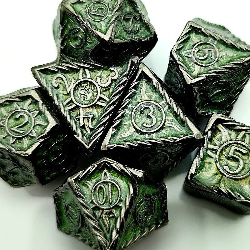 The power of music - Bard Series 7 piece RPG Metal Dice Set - AngleDice - 