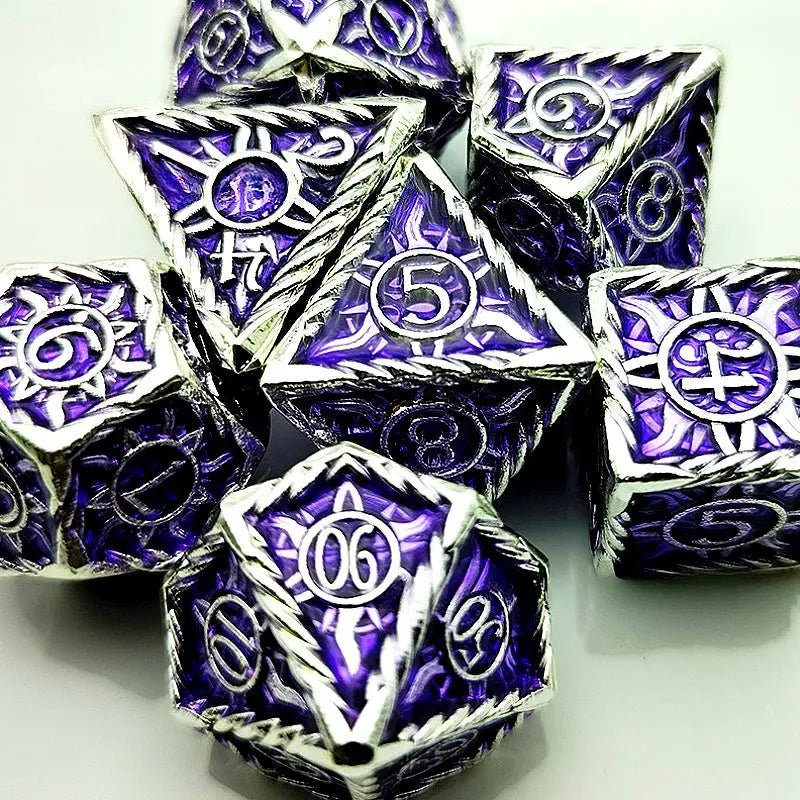 The power of music - Bard Series 7 piece RPG Metal Dice Set - AngleDice - 