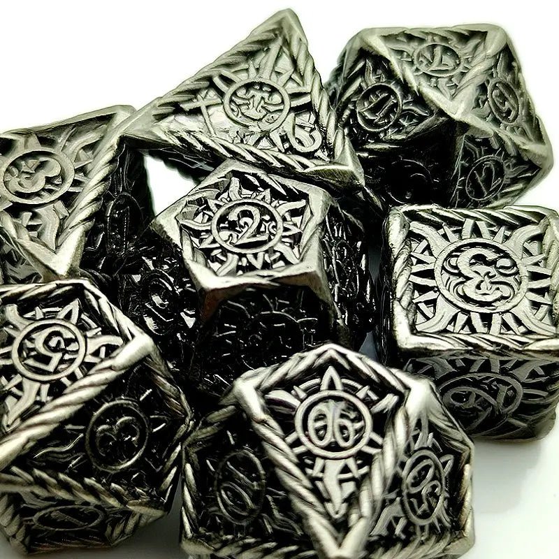 The power of music - Bard Series 7 piece RPG Metal Dice Set - AngleDice - 