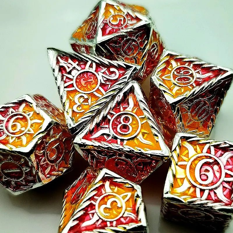 The Power of Two - Color Music - The Bard Series 7 Piece RPG Metal Dice Set - AngleDice - 