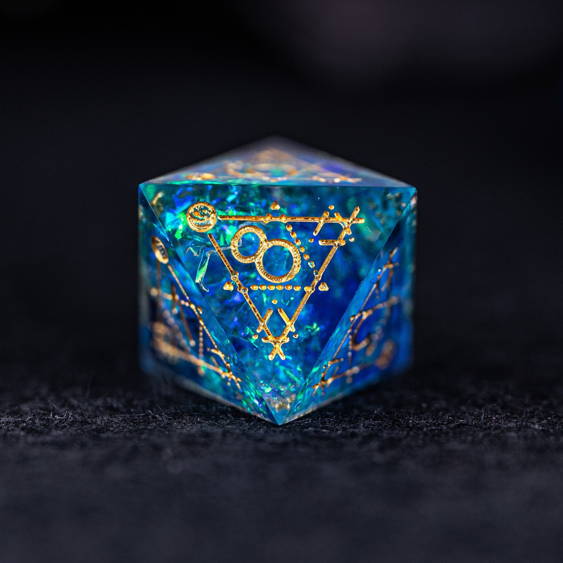 Touch of Ice Cold - Mage Series 7 Piece Resin Dice Set - AngleDice - HLSZXX - 5